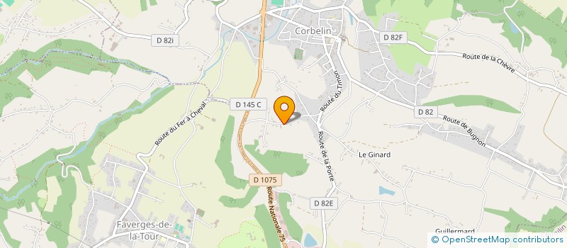 localisation de l'entreprise MONSIEUR DAMIEN DUBUISSON  CORBELIN