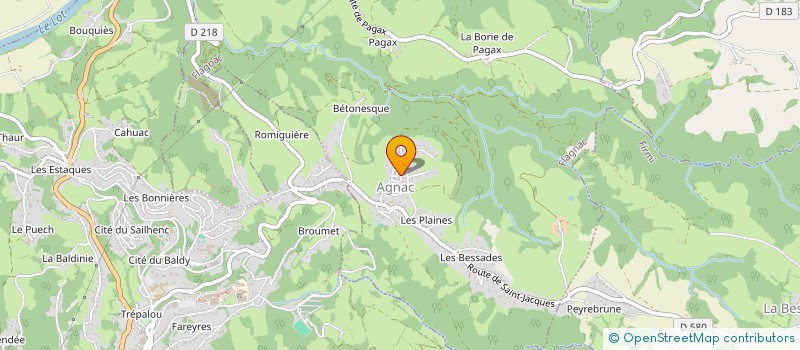 localisation de l'entreprise MONSIEUR DAMIEN DUCHATEAU  FLAGNAC