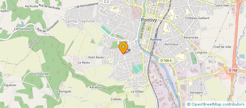 localisation de l'entreprise MONSIEUR DAMIEN DUEZ  PONTIVY