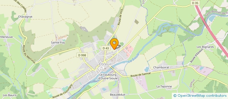 localisation de l'entreprise MONSIEUR DAMIEN DUFAURE à EBREUIL