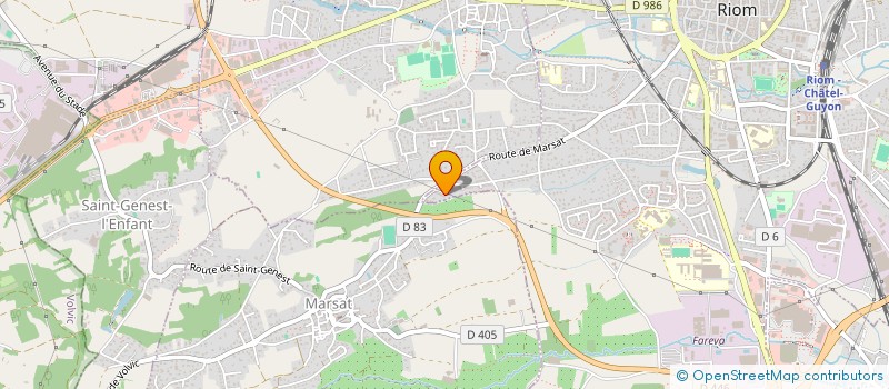 localisation de l'entreprise MONSIEUR DAMIEN DUGOUR  RIOM