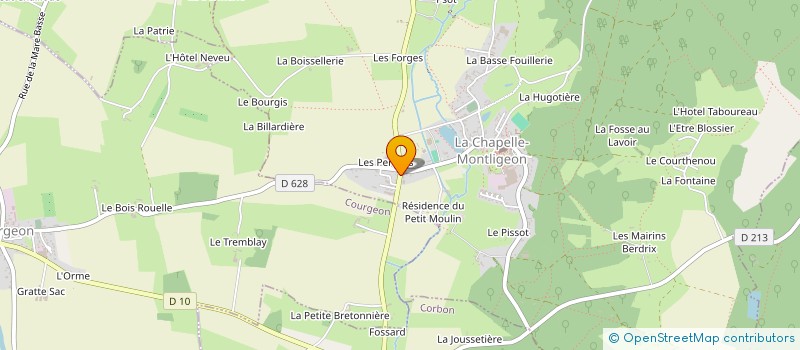localisation de l'entreprise MONSIEUR DAMIEN DUTEIL à LA CHAPELLE-MONTLIGEON