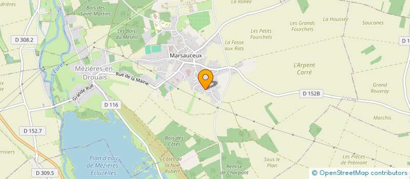 localisation de l'entreprise MONSIEUR DAMIEN DUVALLET à MEZIERES EN DROUAIS