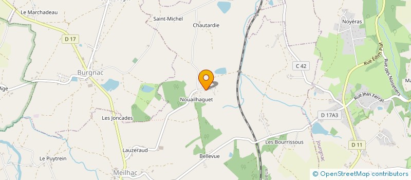 localisation de l'entreprise MONSIEUR DAMIEN FAUCHER  MEILHAC