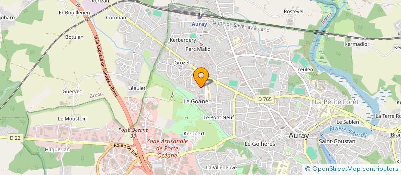 localisation de l'entreprise MONSIEUR DAMIEN FERET à AURAY