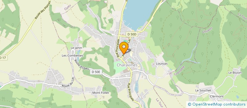 localisation de l'entreprise MONSIEUR DAMIEN FIEVET  CHARAVINES