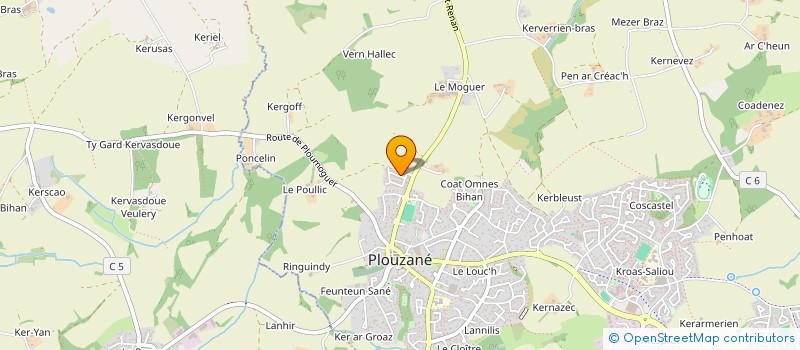 localisation de l'entreprise MONSIEUR DAMIEN FLOURY  PLOUZANE