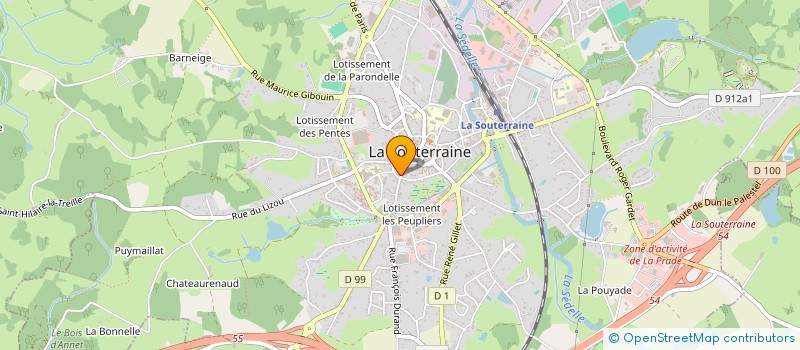 localisation de l'entreprise MONSIEUR DAMIEN FRANTZ CHARLE WEISS à LA SOUTERRAINE