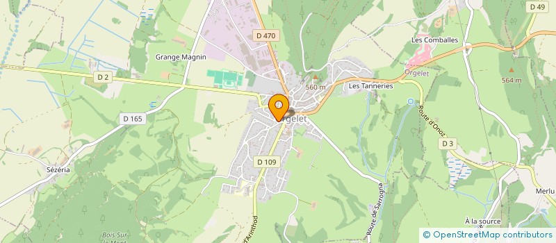 localisation de l'entreprise MONSIEUR DAMIEN FRONTINI  ORGELET