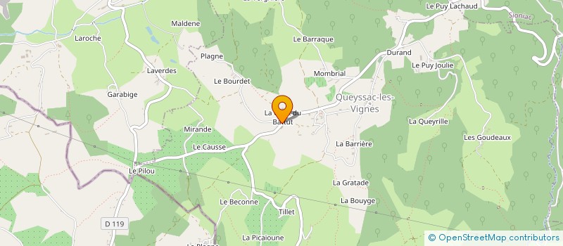 localisation de l'entreprise MONSIEUR DAMIEN GAUBERT à QUEYSSAC-LES-VIGNES