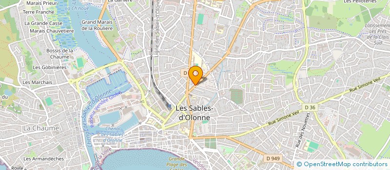 localisation de l'entreprise MONSIEUR DAMIEN GAUTHIER  LES SABLES D'OLONNE