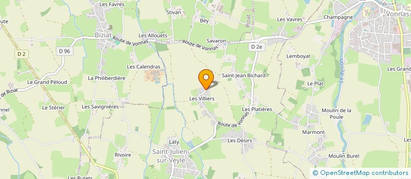 localisation de l'entreprise MONSIEUR DAMIEN GAYAUD  SAINT-JULIEN-SUR-VEYLE