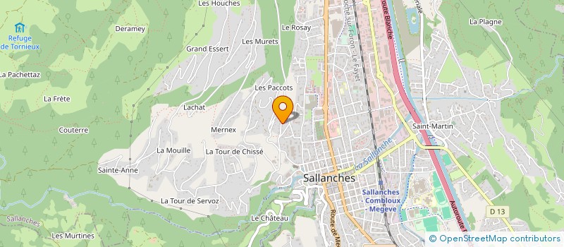 localisation de l'entreprise MONSIEUR DAMIEN GEOFFROY  SALLANCHES