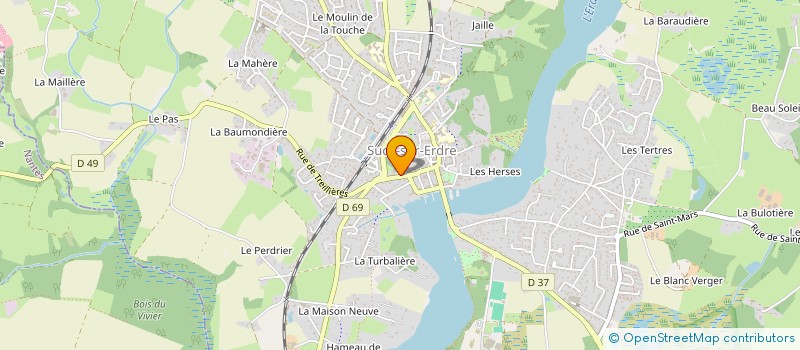 localisation de l'entreprise MONSIEUR DAMIEN GERGAUD  TREILLIERES