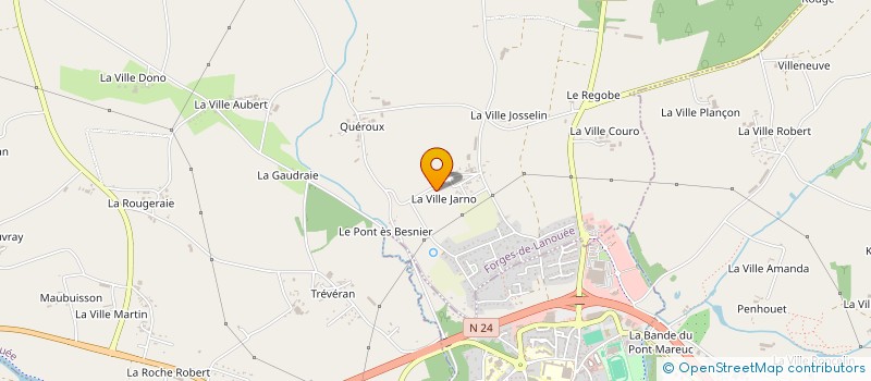 localisation de l'entreprise MONSIEUR DAMIEN GICQUELLO  FORGES DE LANOUEE