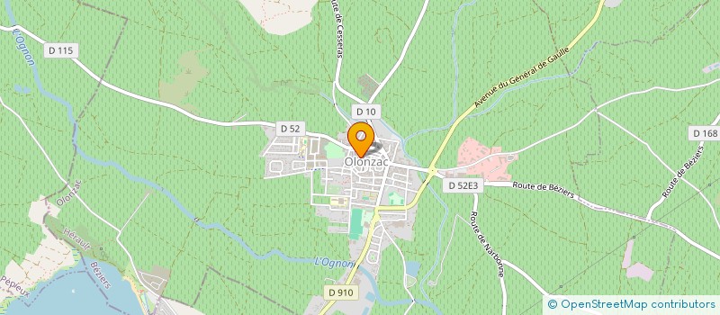 localisation de l'entreprise MONSIEUR DAMIEN GOMBERT  OLONZAC