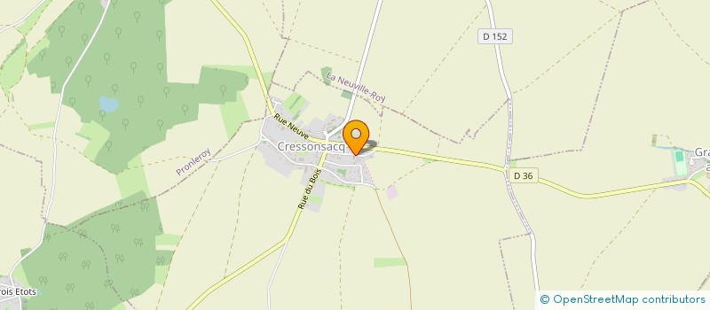 localisation de l'entreprise MONSIEUR DAMIEN GOSSENT  CRESSONSACQ
