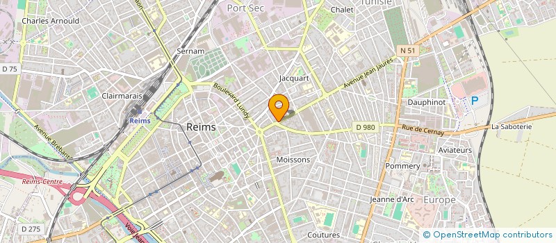 localisation de l'entreprise MONSIEUR DAMIEN GRANDJEAN  REIMS
