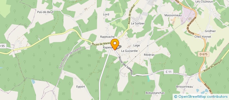 localisation de l'entreprise MONSIEUR DAMIEN GUICHARD  SAINT-MARTIAL-DE-VALETTE