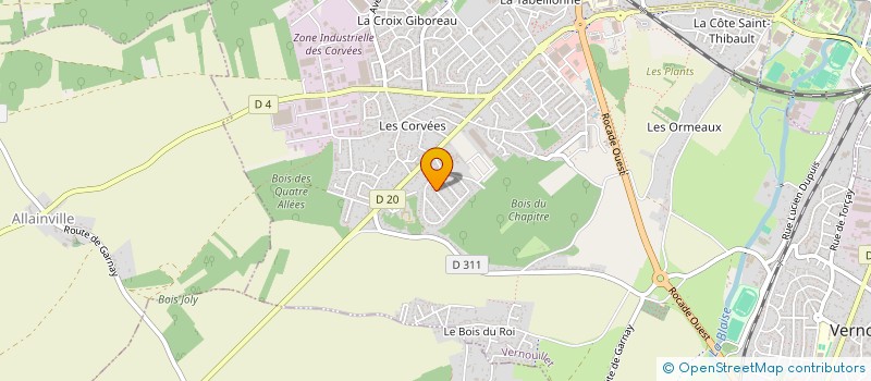 localisation de l'entreprise MONSIEUR DAMIEN GUILLARD  VERNOUILLET