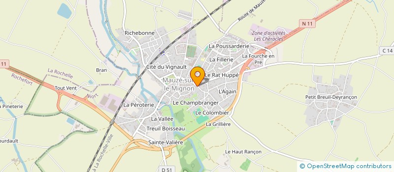 localisation de l'entreprise MONSIEUR DAMIEN GUILLEMAIN  MAUZE-SUR-LE-MIGNON