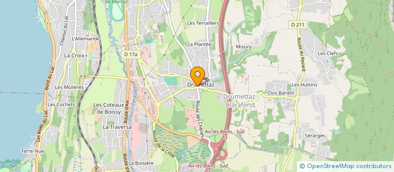 localisation de l'entreprise MONSIEUR DAMIEN GUILLET  DRUMETTAZ-CLARAFOND