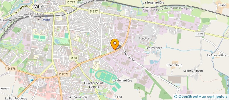 localisation de l'entreprise MONSIEUR DAMIEN GUILLON  VITRE