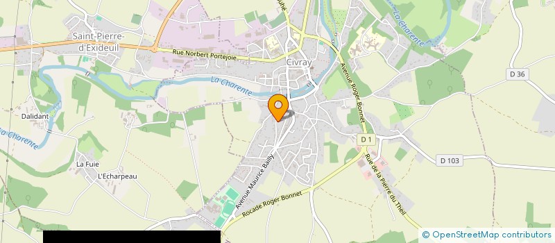 localisation de l'entreprise MONSIEUR DAMIEN GUITTARD  CIVRAY