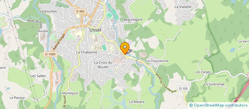 localisation de l'entreprise MONSIEUR DAMIEN GUITTARD  USSEL