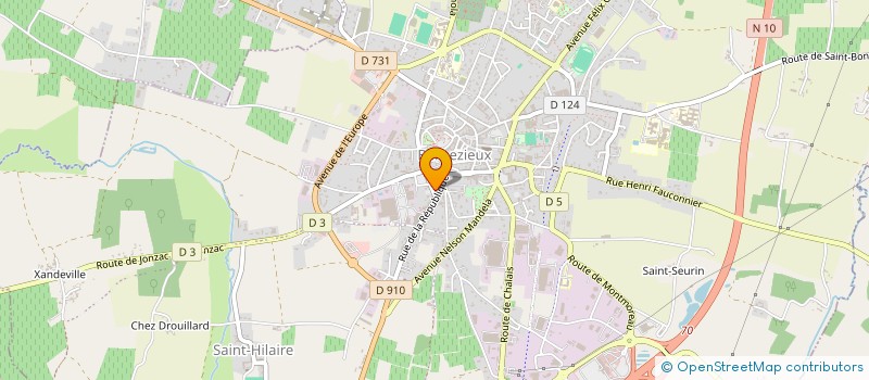 localisation de l'entreprise MONSIEUR DAMIEN HARMEL  BARBEZIEUX-SAINT-HILAIRE