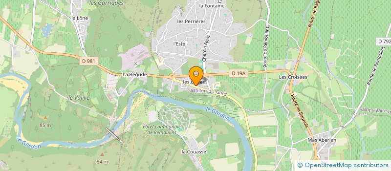 localisation de l'entreprise MONSIEUR DAMIEN HUGUES  CASTILLON-DU-GARD