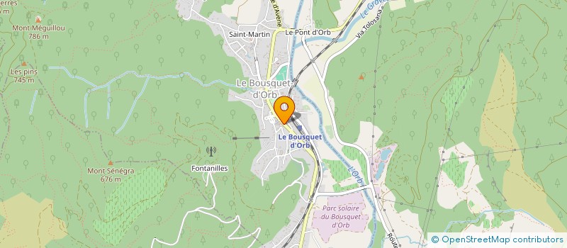localisation de l'entreprise MONSIEUR DAMIEN HULINE  LE BOUSQUET-D'ORB