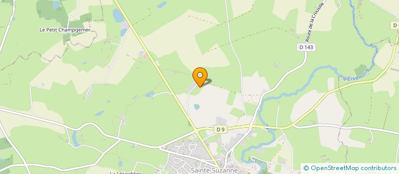 localisation de l'entreprise MONSIEUR DAMIEN HYDULPHE  SAINTE-SUZANNE-ET-CHAMMES