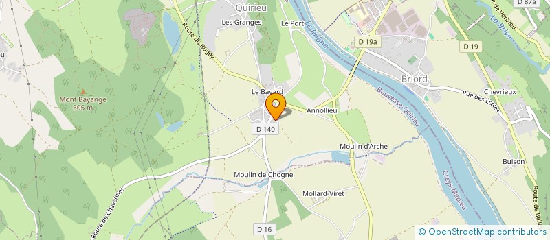 localisation de l'entreprise MONSIEUR DAMIEN JAVOY à BOUVESSE-QUIRIEU