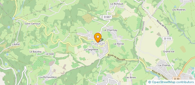 localisation de l'entreprise MONSIEUR DAMIEN JEROME BRUNET  CHAUSSAN