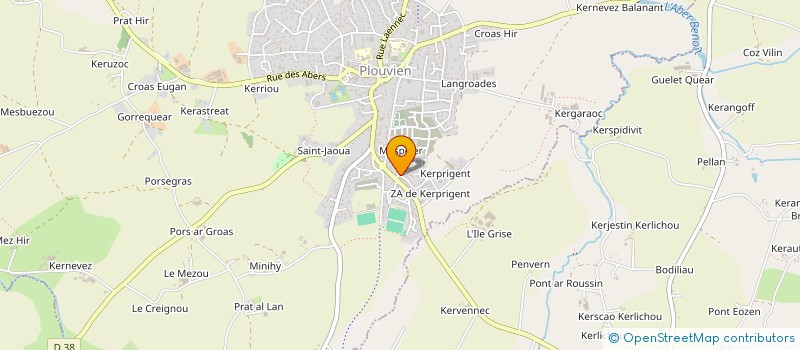 localisation de l'entreprise MONSIEUR DAMIEN KERLEGUER  PLOUVIEN