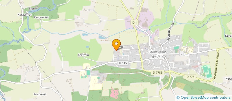localisation de l'entreprise MONSIEUR DAMIEN KERLO  SAINT-JEAN-BREVELAY