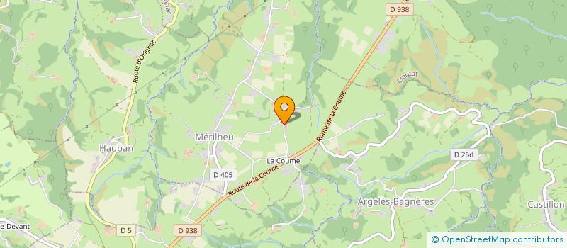 localisation de l'entreprise MONSIEUR DAMIEN LAFFORGUE  MERILHEU