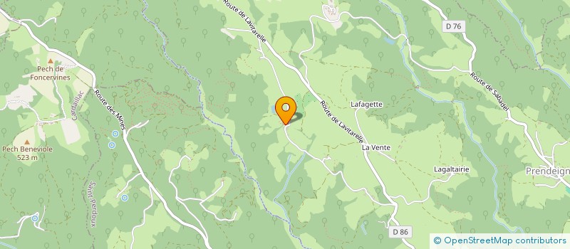 localisation de l'entreprise MONSIEUR DAMIEN LAFRAGETTE  PRENDEIGNES