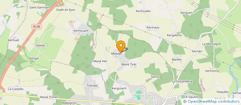 localisation de l'entreprise MONSIEUR DAMIEN LANCELOT  BRANDERION