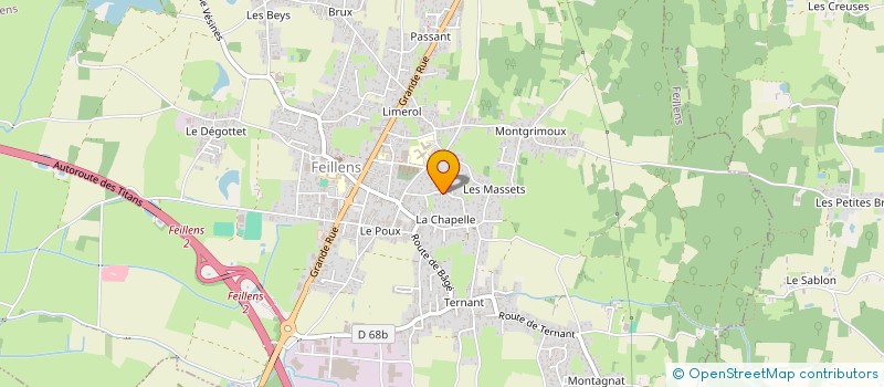 localisation de l'entreprise MONSIEUR DAMIEN LANGLET  FEILLENS