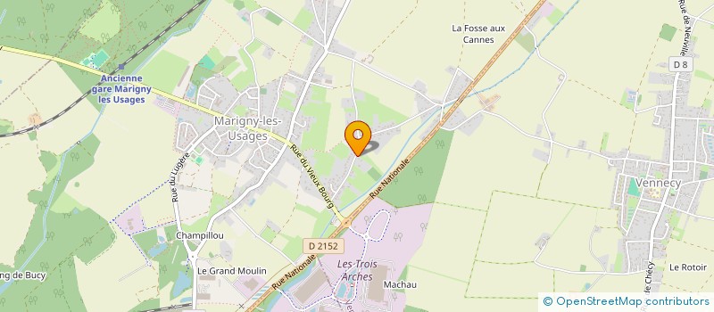 localisation de l'entreprise MONSIEUR DAMIEN LAVEAU à MARIGNY-LES-USAGES