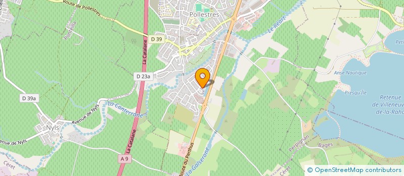 localisation de l'entreprise MONSIEUR DAMIEN LAVERDURE  POLLESTRES