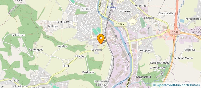 localisation de l'entreprise MONSIEUR DAMIEN LE BEC  PONTIVY