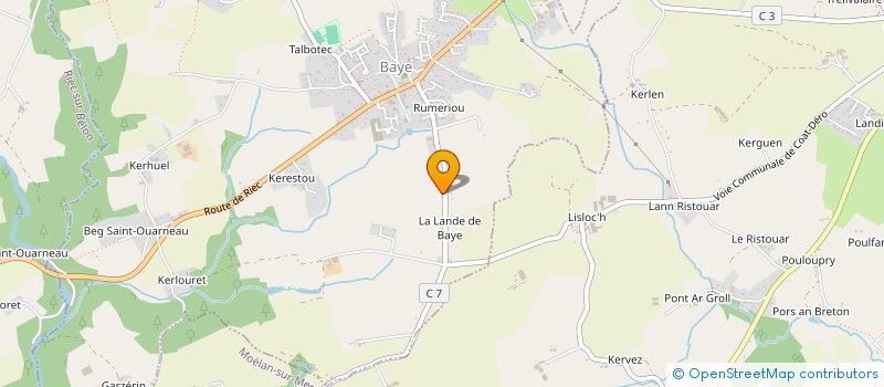 localisation de l'entreprise MONSIEUR DAMIEN LE GALL  BAYE