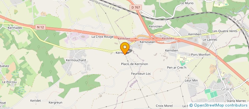 localisation de l'entreprise MONSIEUR DAMIEN LE GUEVEL  TREGLAMUS