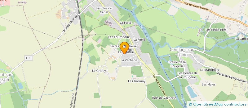 localisation de l'entreprise MONSIEUR DAMIEN LECLERC à CONFLANS-SUR-LOING