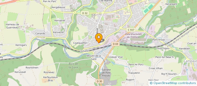 localisation de l'entreprise MONSIEUR DAMIEN LEMONNIER  LANDIVISIAU