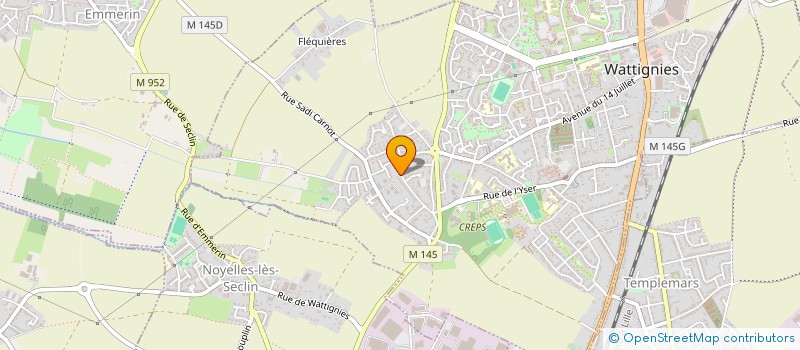 localisation de l'entreprise MONSIEUR DAMIEN LEROUGE  WATTIGNIES