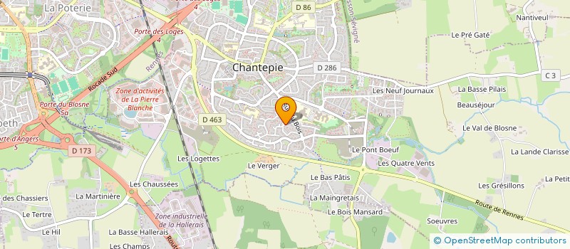 localisation de l'entreprise MONSIEUR DAMIEN LESAGE  CHANTEPIE